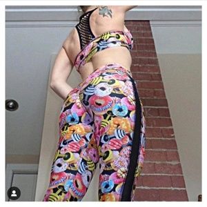Dumbbells and Donuts leggings and sports bra